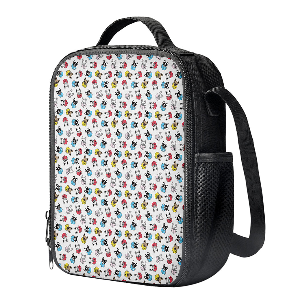 French Bulldog Reading Book Print Crossbody Lunch Bag