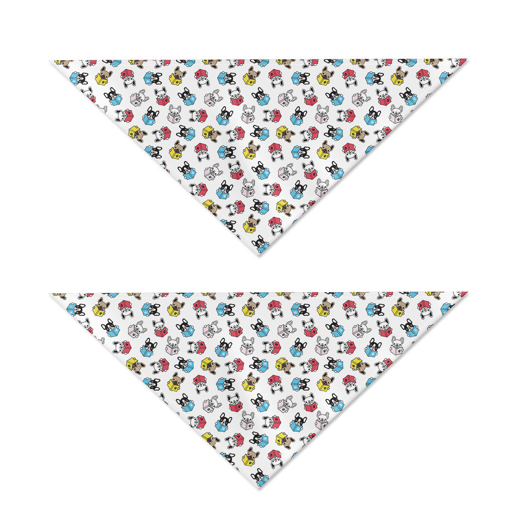 French Bulldog Reading Book Print Dog Bandana