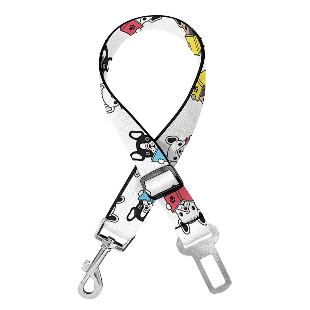 French Bulldog Reading Book Print Dog Seat Belt