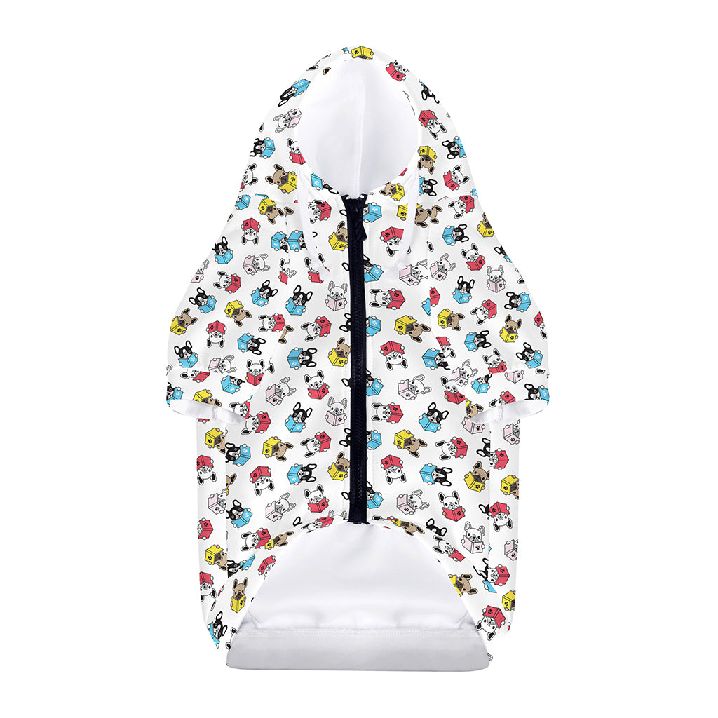 French Bulldog Reading Book Print Dog Zip Up Hoodie