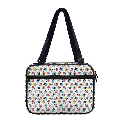 French Bulldog Reading Book Print Double Strap Bible Bag