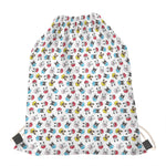 French Bulldog Reading Book Print Drawstring Bag