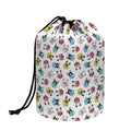 French Bulldog Reading Book Print Drawstring Makeup Bag
