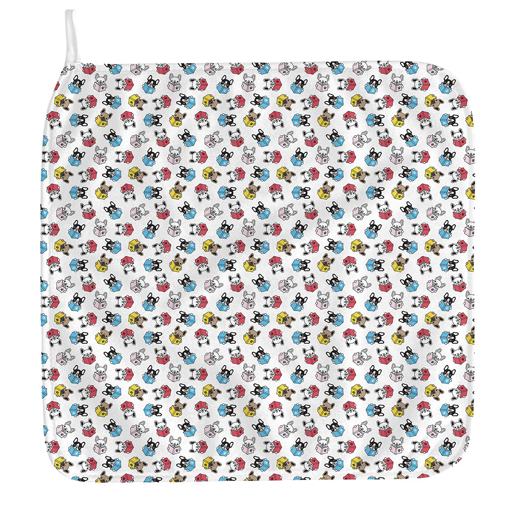 French Bulldog Reading Book Print Hand Towel