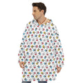 French Bulldog Reading Book Print Hoodie Blanket