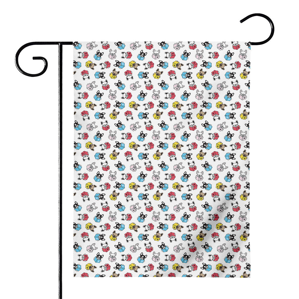 French Bulldog Reading Book Print House Flag