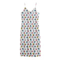 French Bulldog Reading Book Print Jersey Midi Cami Dress