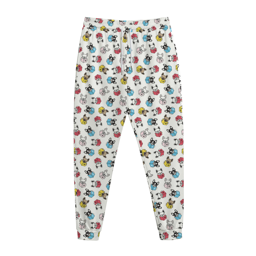French Bulldog Reading Book Print Jogger Pants