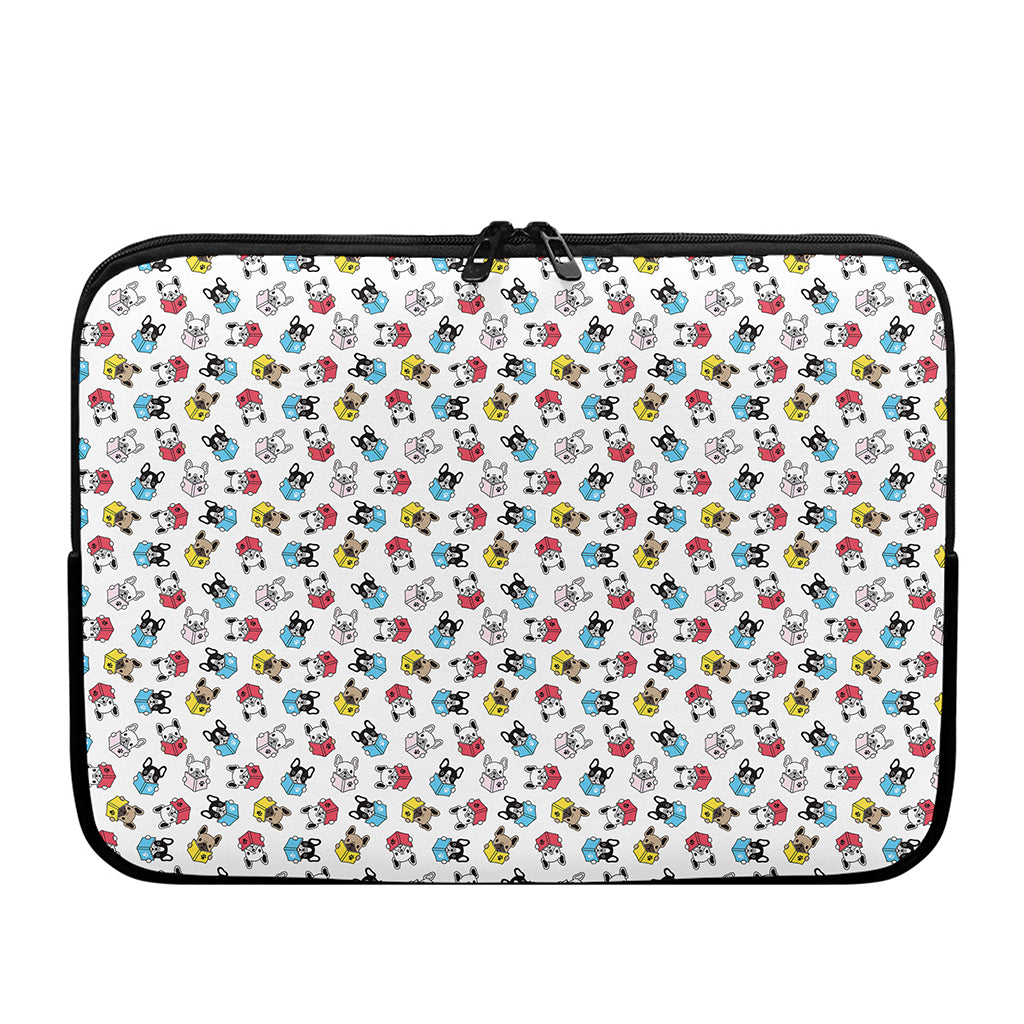 French Bulldog Reading Book Print Laptop Sleeve
