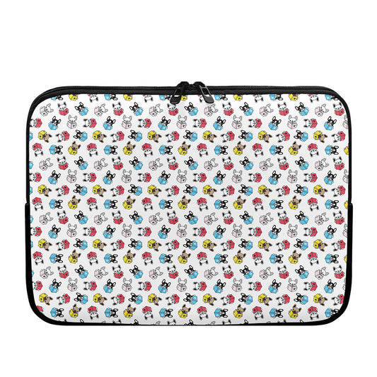 French Bulldog Reading Book Print Laptop Sleeve