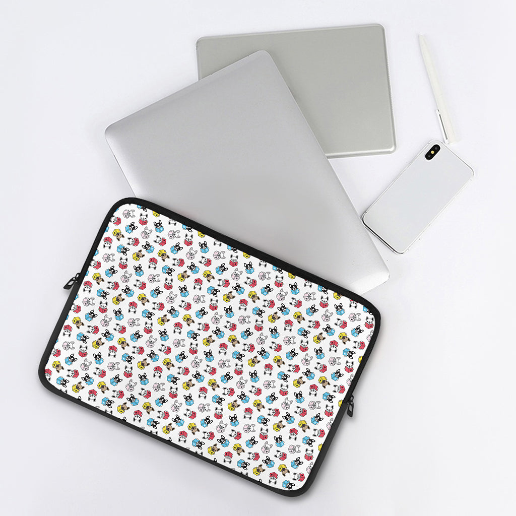 French Bulldog Reading Book Print Laptop Sleeve