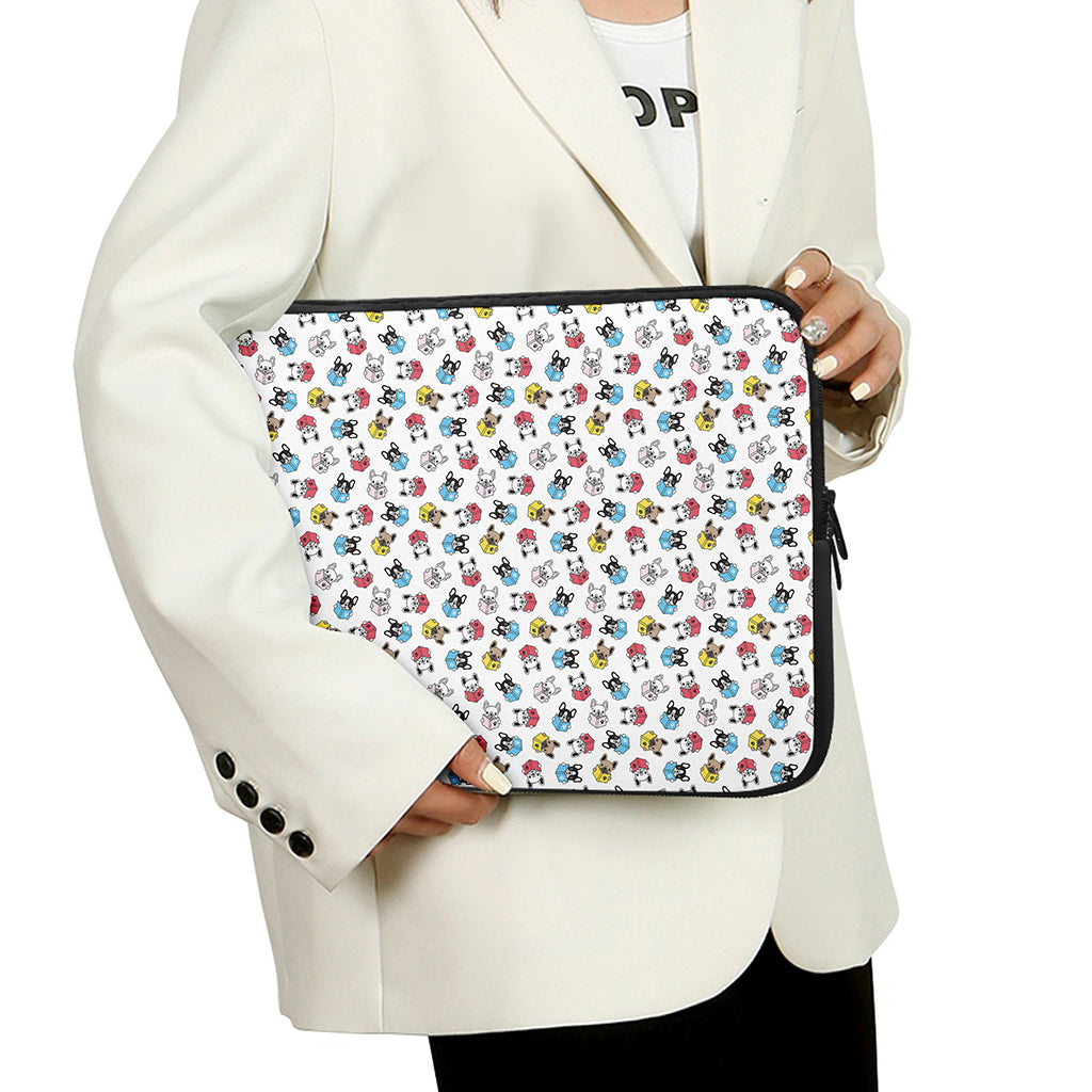 French Bulldog Reading Book Print Laptop Sleeve