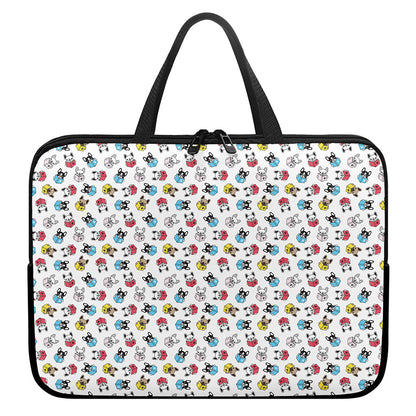 French Bulldog Reading Book Print Laptop Sleeve With Handle