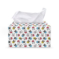 French Bulldog Reading Book Print Leather Tissue Box Cover
