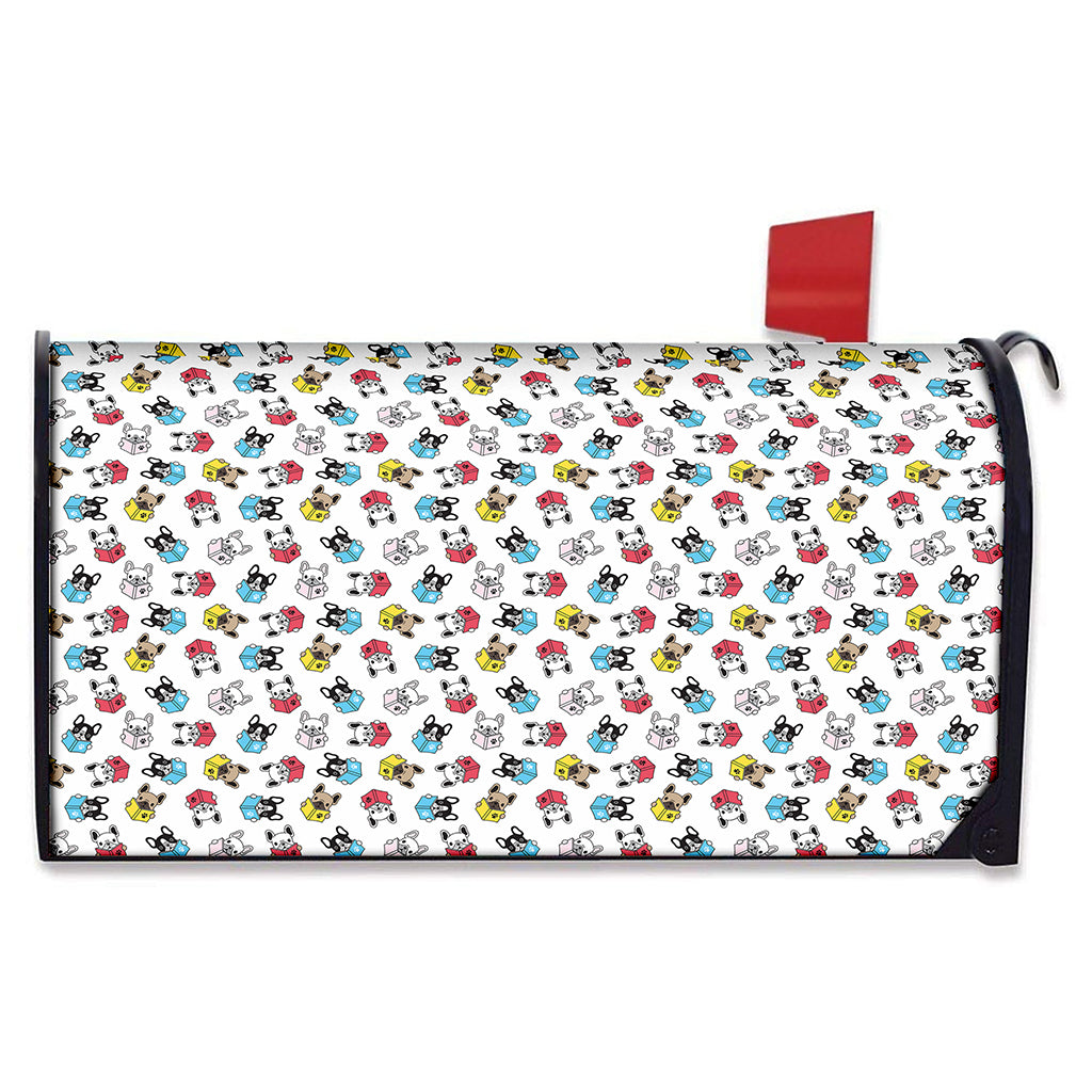 French Bulldog Reading Book Print Mailbox Cover