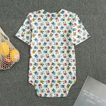 French Bulldog Reading Book Print Men's Bodysuit