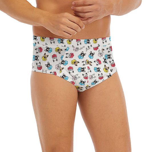 French Bulldog Reading Book Print Men's Briefs