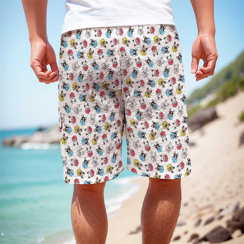 French Bulldog Reading Book Print Men's Cargo Shorts