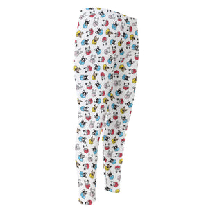 French Bulldog Reading Book Print Men's Compression Pants