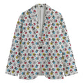 French Bulldog Reading Book Print Men's Cotton Blazer
