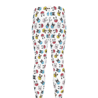 French Bulldog Reading Book Print Men's leggings
