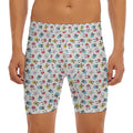 French Bulldog Reading Book Print Men's Long Boxer Briefs