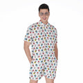 French Bulldog Reading Book Print Men's Romper
