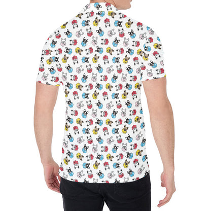 French Bulldog Reading Book Print Men's Shirt