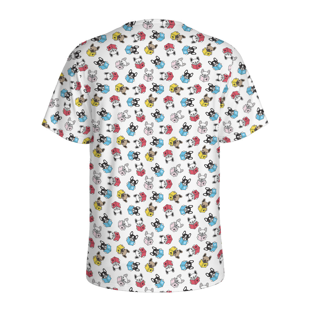 French Bulldog Reading Book Print Men's Sports T-Shirt