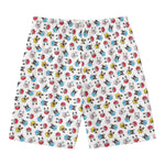 French Bulldog Reading Book Print Men's Swim Trunks