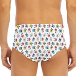 French Bulldog Reading Book Print Men's Triangle Swim Briefs