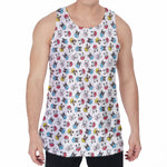French Bulldog Reading Book Print Men's Velvet Tank Top