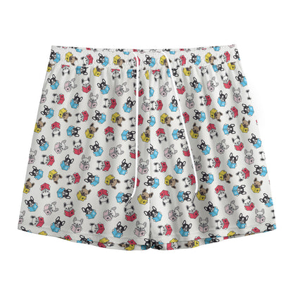 French Bulldog Reading Book Print Mesh Shorts