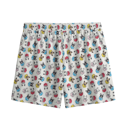 French Bulldog Reading Book Print Mesh Shorts