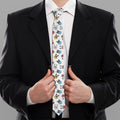 French Bulldog Reading Book Print Necktie