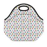 French Bulldog Reading Book Print Neoprene Lunch Bag