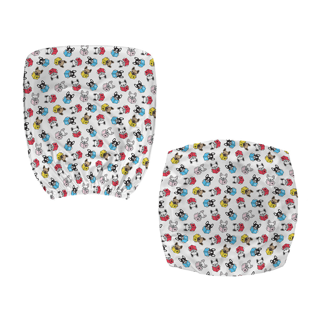 French Bulldog Reading Book Print Office Chair Cover