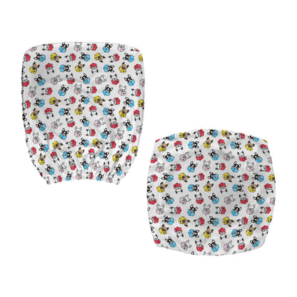 French Bulldog Reading Book Print Office Chair Cover