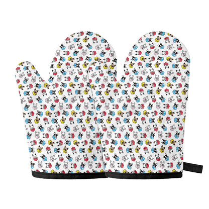 French Bulldog Reading Book Print Oven Mitts