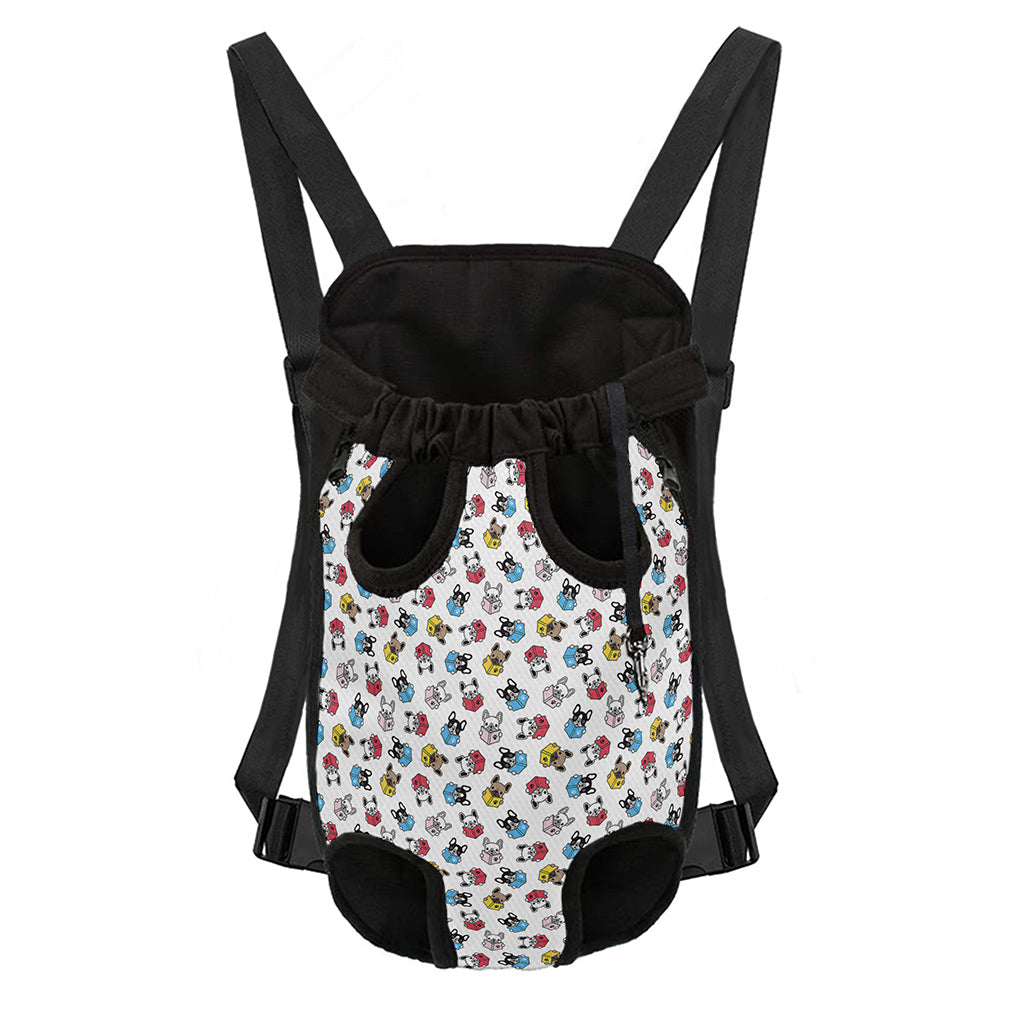 French Bulldog Reading Book Print Pet Carrier Backpack