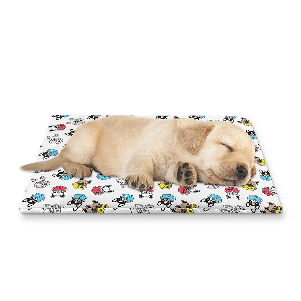 French Bulldog Reading Book Print Pet Cooling Mat Cover