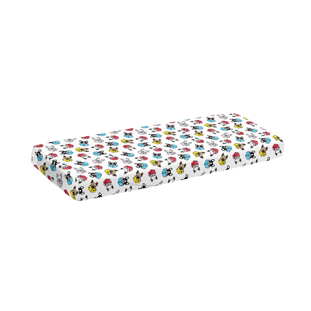 French Bulldog Reading Book Print Piano Keyboard Cover