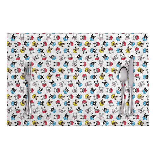 French Bulldog Reading Book Print Placemat