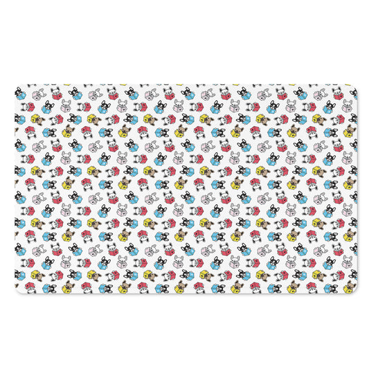 French Bulldog Reading Book Print Polyester Doormat