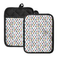 French Bulldog Reading Book Print Pot Holders With Pocket