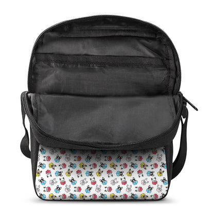 French Bulldog Reading Book Print Rectangular Crossbody Bag
