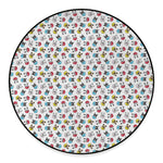 French Bulldog Reading Book Print Round Floor Mat