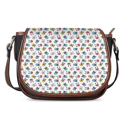 French Bulldog Reading Book Print Saddle Bag