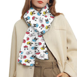 French Bulldog Reading Book Print Scarf