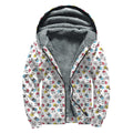 French Bulldog Reading Book Print Sherpa Lined Zip Up Hoodie